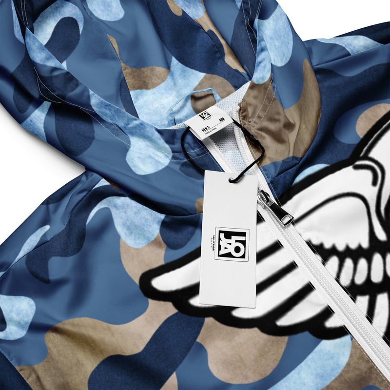 Lion Of Judah Black Logo Graphic Design Camo V.3 Men's Windbreaker