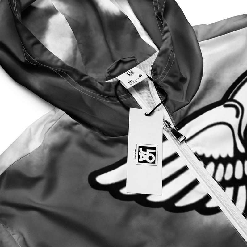 Lion Of Judah Black Logo Black & Grey Graphic Design Men's Windbreaker