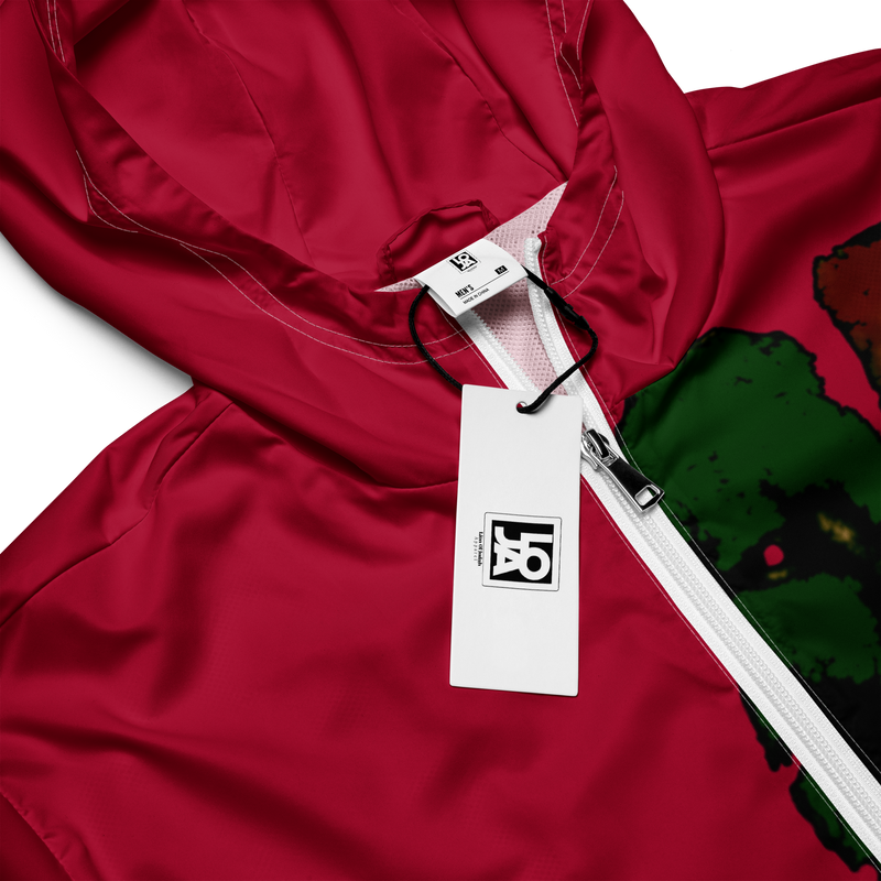 Tribe Of Judah Lion Graphic Design Men's Red Windbreaker