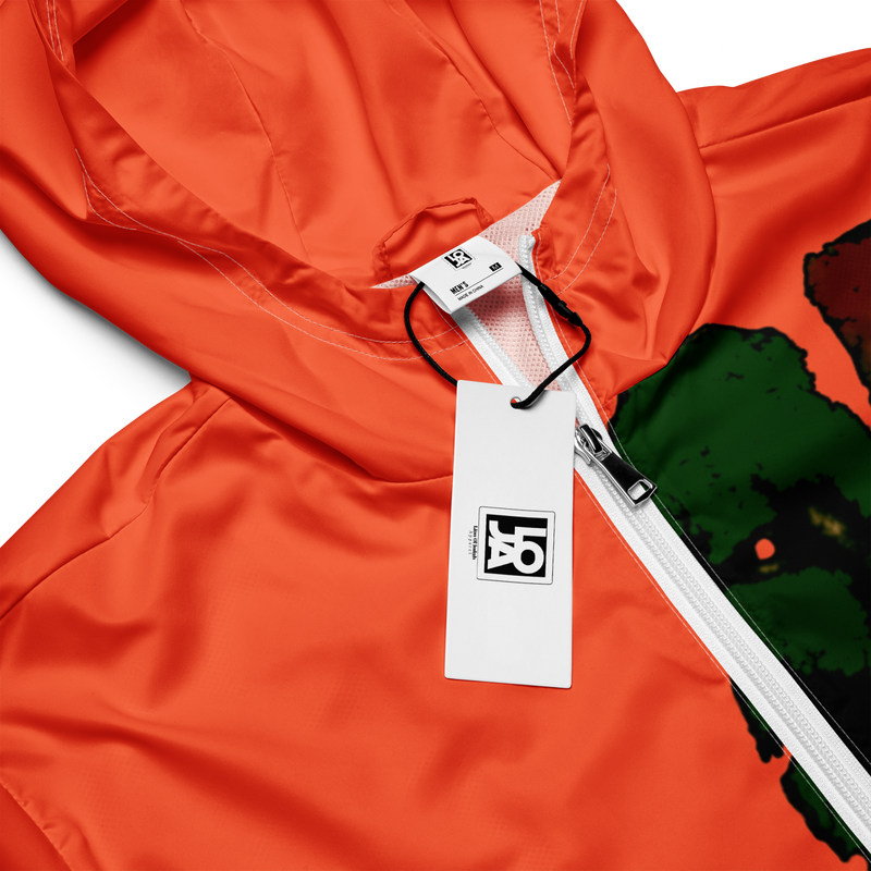 Tribe Of Judah Lion Graphic Design Men's Orange Windbreaker
