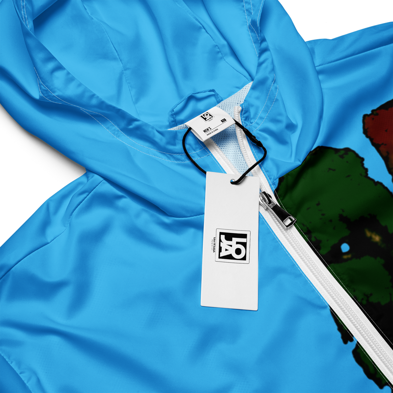 Tribe Of Judah Lion Graphic Design Men's Deep Sky Blue Windbreaker