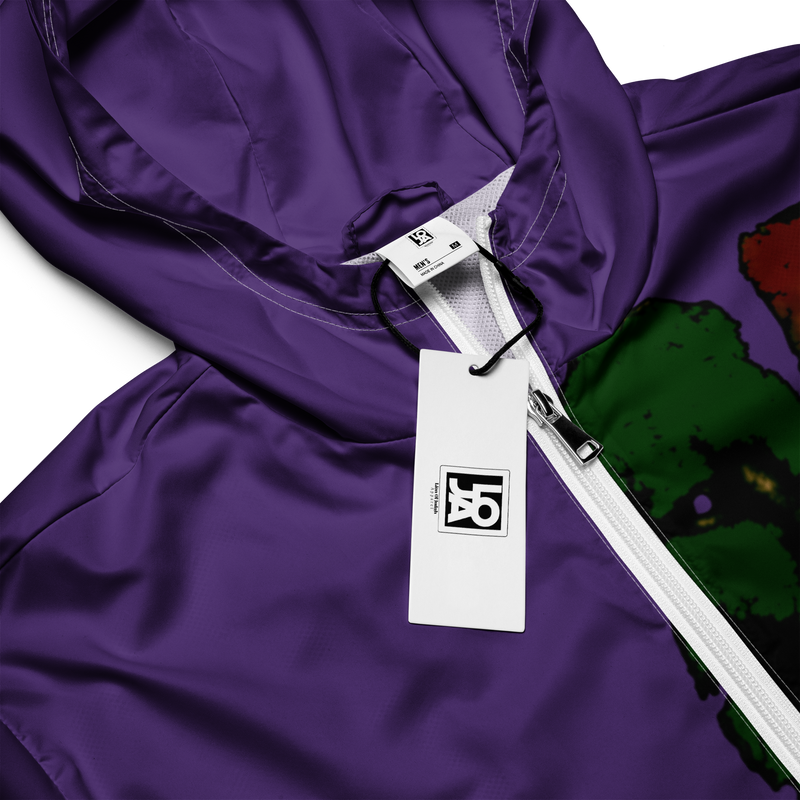 Tribe Of Judah Lion Graphic Design Men's Purple Windbreaker