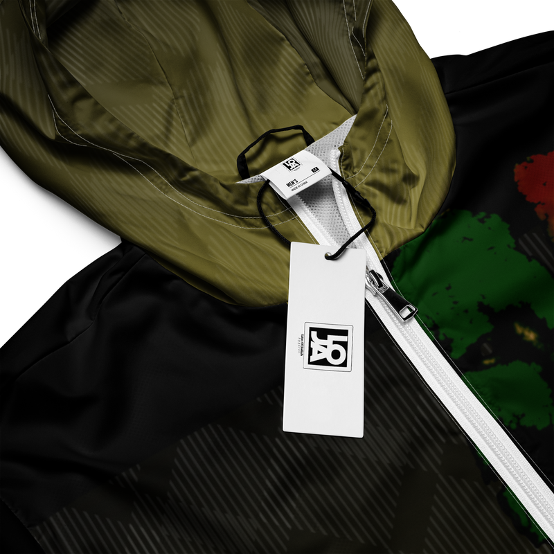 Tribe Of Judah Lion Black to Yellow Fade Graphic Design Men’s windbreaker