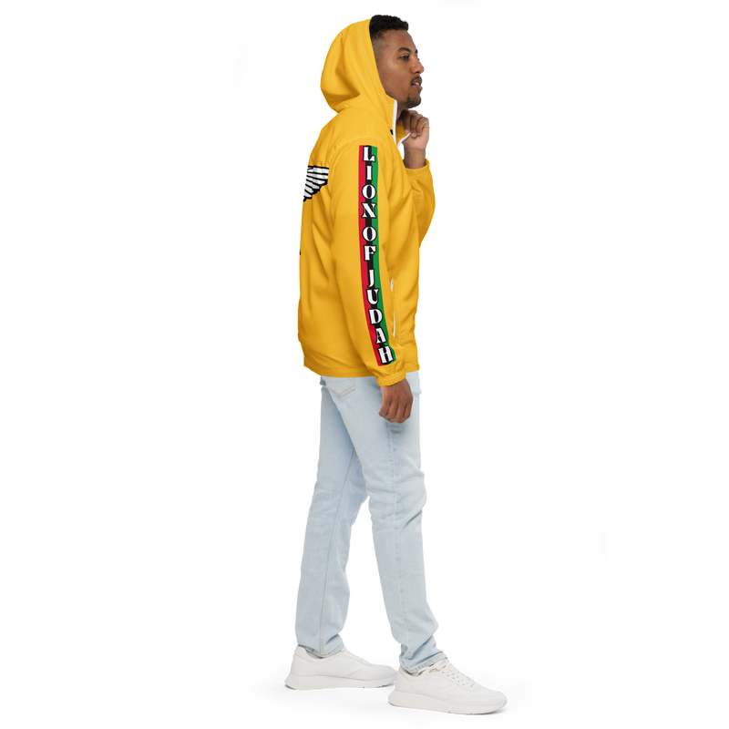 Lion Of Judah Logo Design Men’s Yellow windbreaker