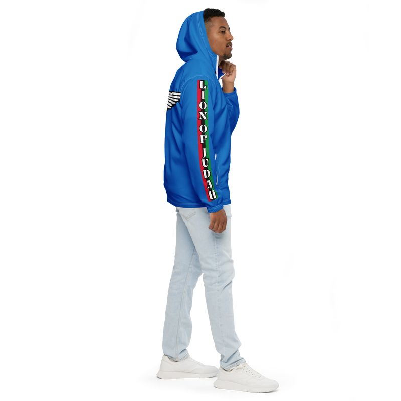 Lion Of Judah Logo Design Men’s Navy Blue windbreaker