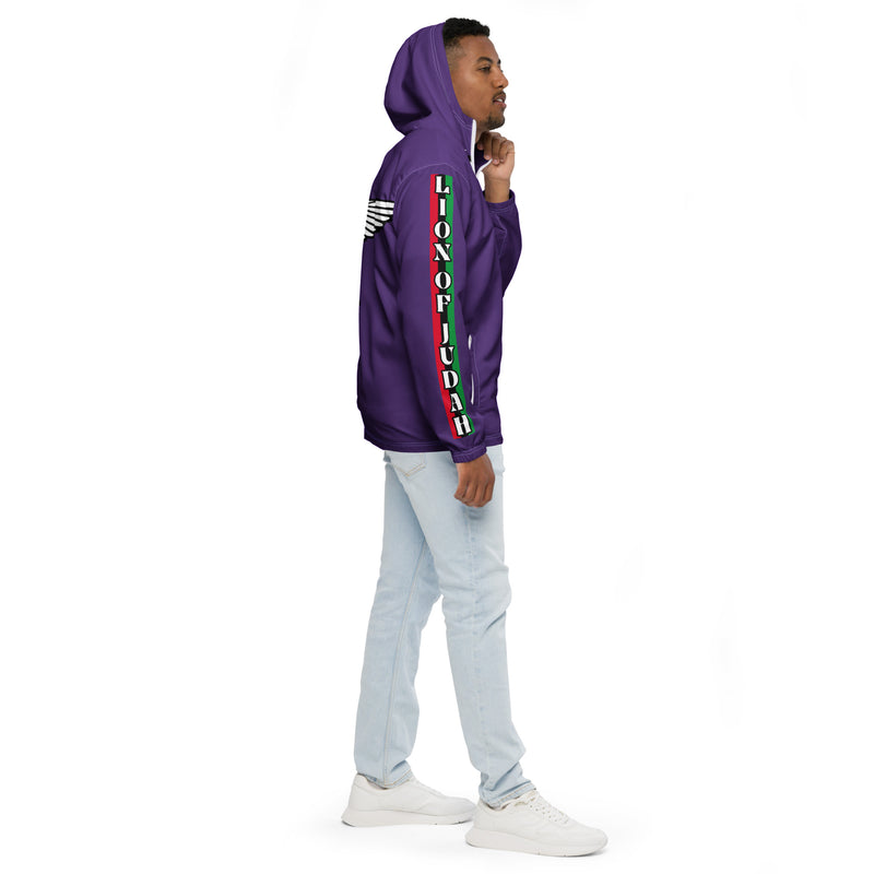 Lion Of Judah Logo Design Men’s Purple windbreaker