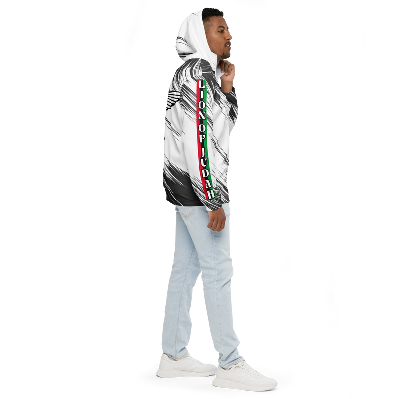 Lion Of Judah Black Logo Graphic Design Men’s windbreaker