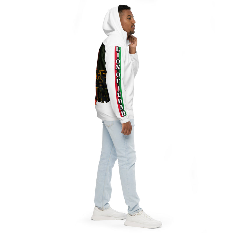 Tribe Of Judah Lion Graphic Design Men's White Windbreaker