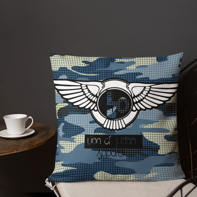 Lion Of Judah Black Logo Graphic Design V.6 Design Premium Pillow