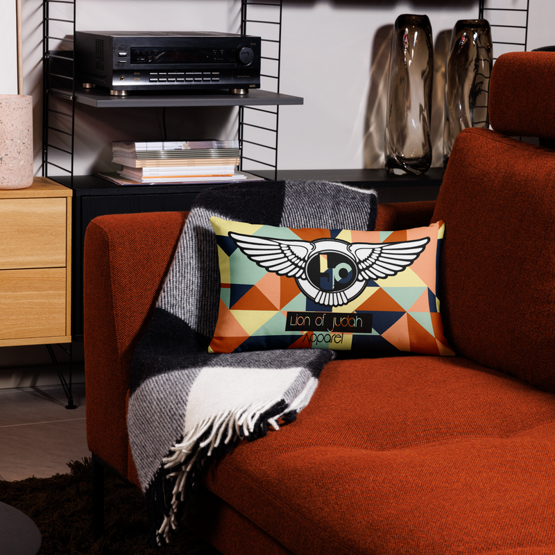 Lion Of Judah Black Logo Design V.1 Design Premium Pillow