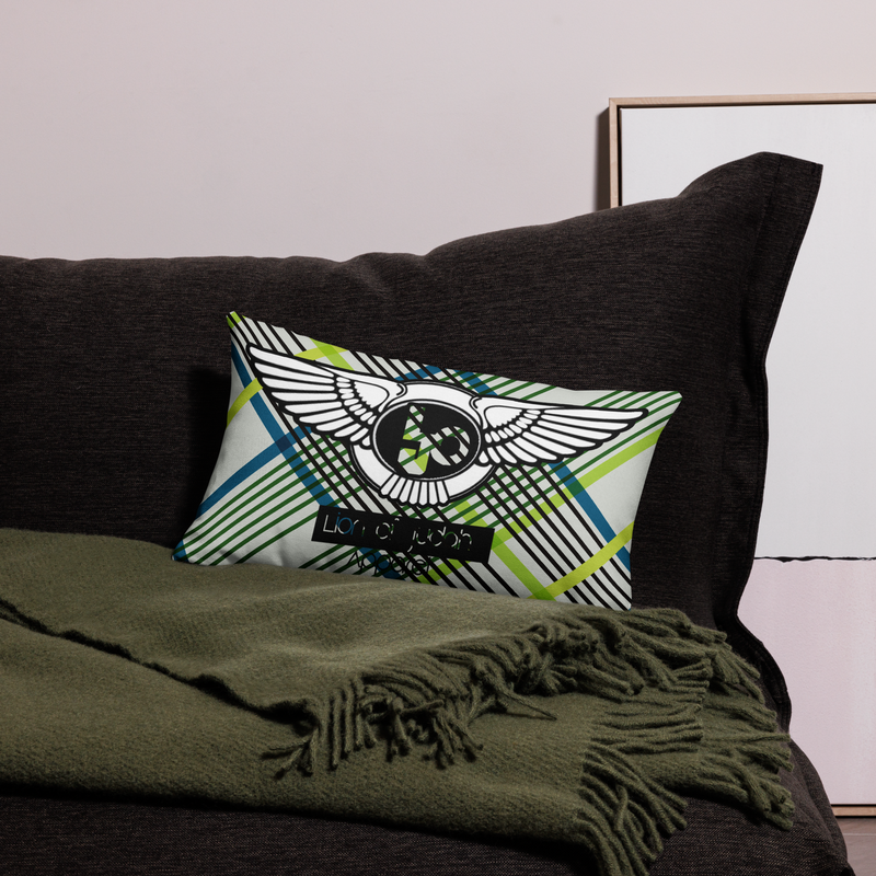 Lion Of Judah Black Logo Graphic Design V.3 Design Premium Pillow