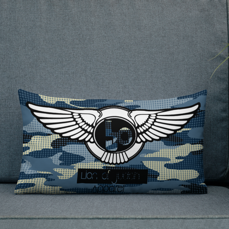 Lion Of Judah Black Logo Graphic Design V.6 Design Premium Pillow