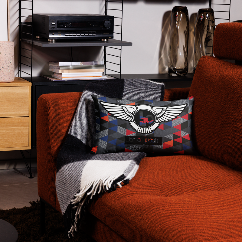 Lion Of Judah Black Logo Graphic Design V.2 Design Premium Pillow