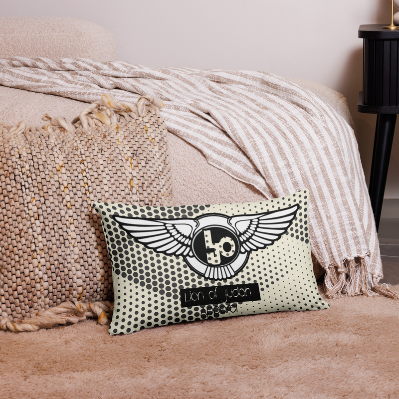 Lion Of Judah Black Logo Graphic Design V.5 Design Premium Pillow