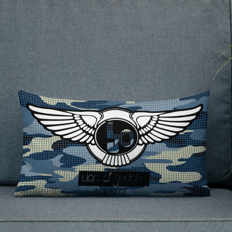 Lion Of Judah Black Logo Graphic Design V.6 Design Premium Pillow
