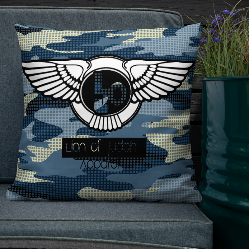 Lion Of Judah Black Logo Graphic Design V.6 Design Premium Pillow