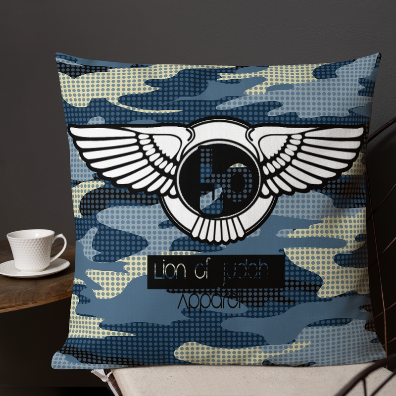 Lion Of Judah Black Logo Graphic Design V.6 Design Premium Pillow
