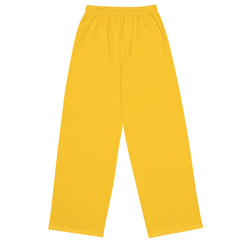 Lion Of Judah Logo Design Yellow unisex wide-leg pants
