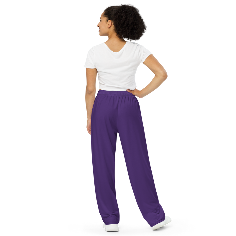 Lion Of Judah Black Logo Purple Graphic Design Unisex Wide-Leg Pants