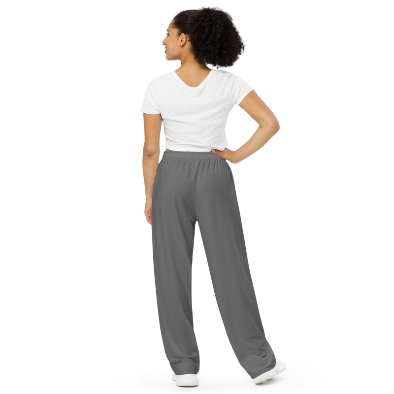 Lion Of Judah Black Logo Grey Graphic Design Unisex Wide-Leg Pants