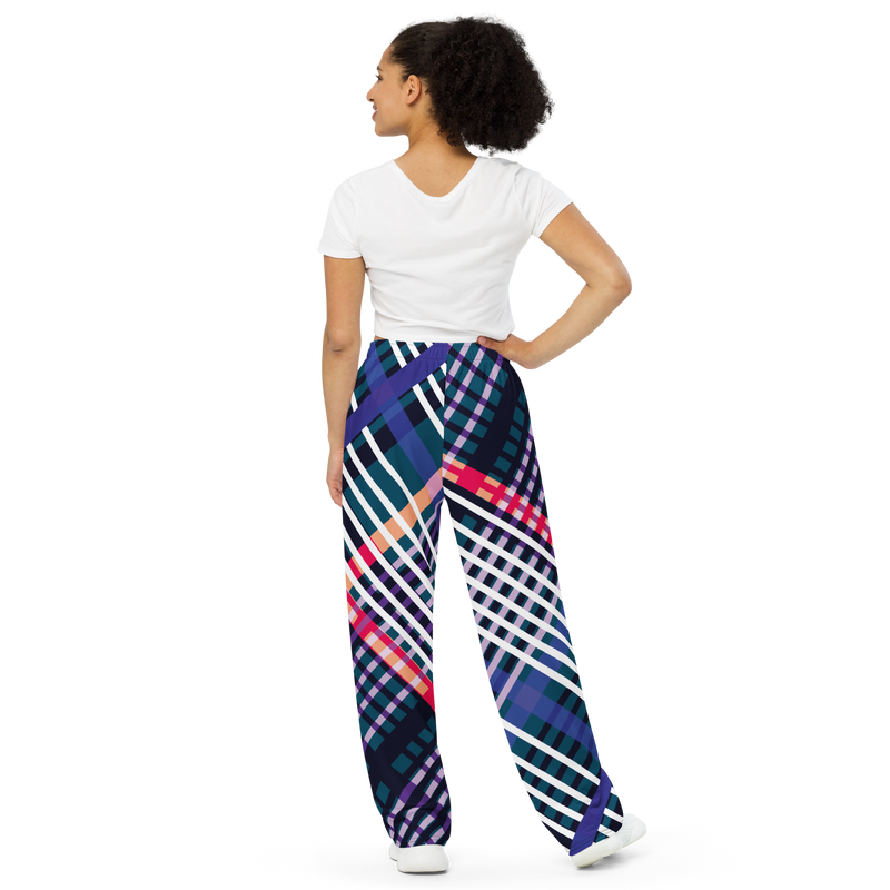 Lion Of Judah Black Logo Color Cross Pattern Graphic Design Unisex Wide-Leg Pants