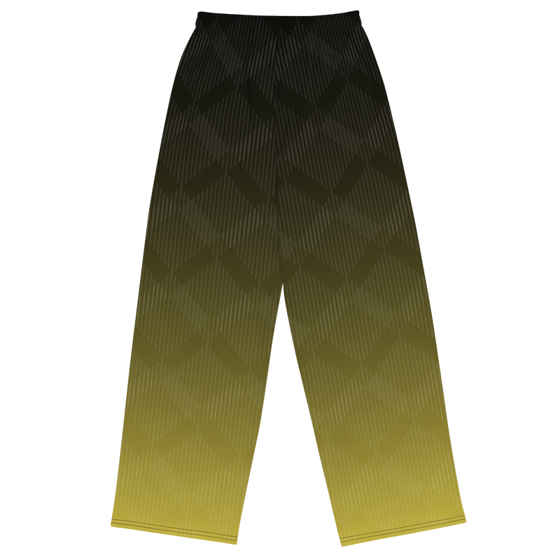 Tribe Of Judah Lion Black to Yellow Fade Graphic Design Unisex Wide-Leg Pants