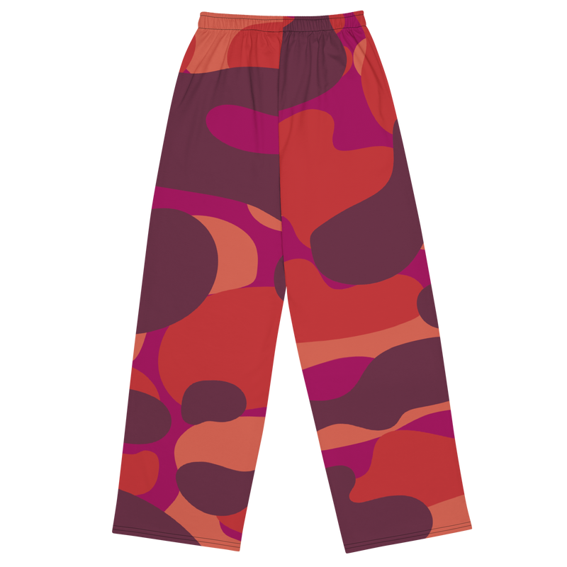 Tribe Of Judah Lion Red Camo Graphic Design V.2 Unisex Wide-Leg Pants