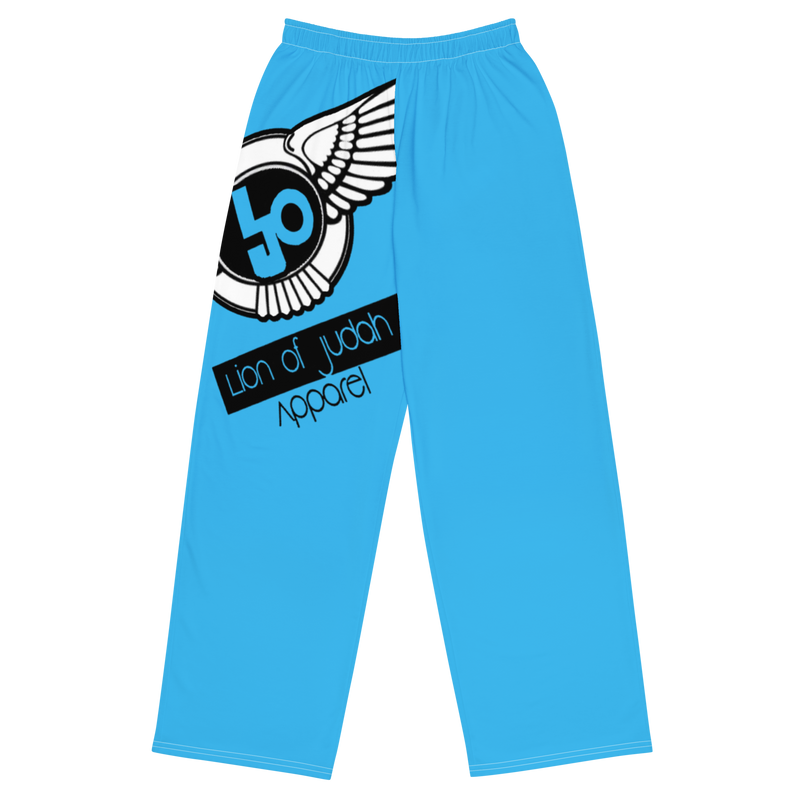 Lion Of Judah Logo Design Men’s Sky Blue Unisex Wide-Leg Pants