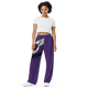 Lion Of Judah Black Logo Purple Graphic Design Unisex Wide-Leg Pants