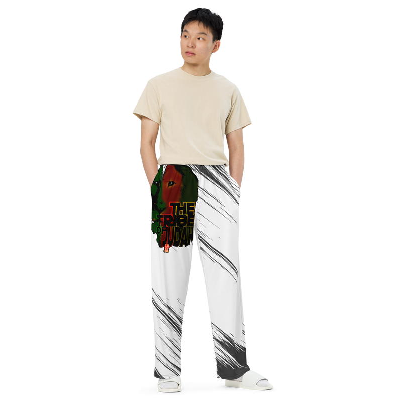 Tribe Of Judah Lion Graphic Design Unisex Wide-Leg Pants