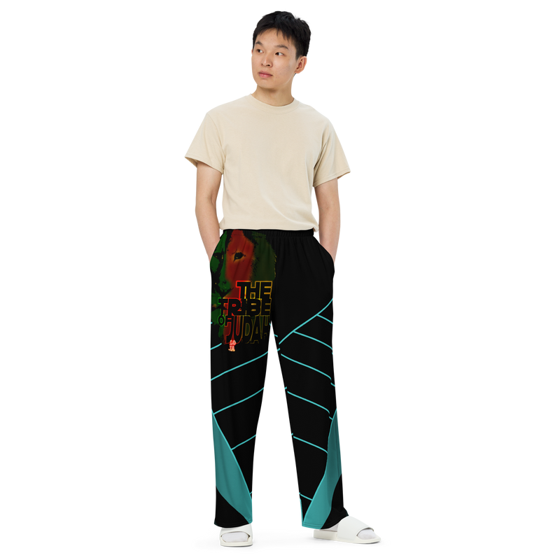 Tribe Of Judah Lion Graphic Design V.3 Unisex Wide-Leg Pants