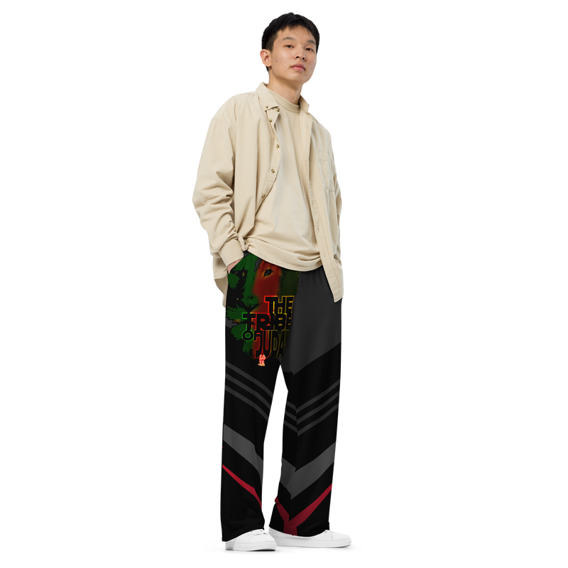Tribe Of Judah Lion Graphic Design V.2 Unisex Wide-Leg Pants