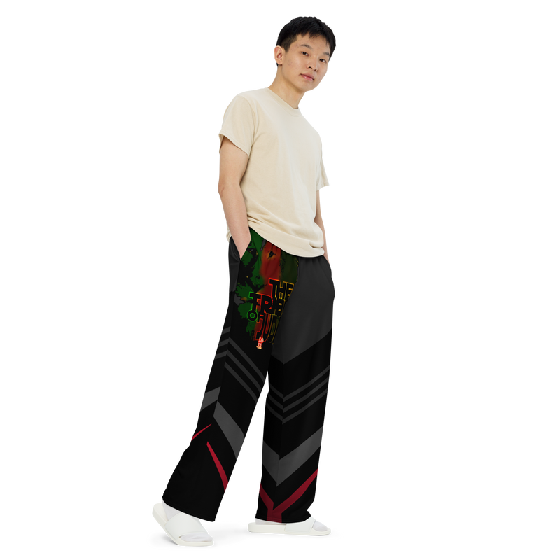 Tribe Of Judah Lion Graphic Design V.2 Unisex Wide-Leg Pants