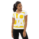 Lion Of Judah Apparel Logo High Energy bright Sun Star Yellow All Over Print Women's Athletic T-shirt