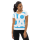 Lion Of Judah Apparel Logo Baby Blue All Over Print Women's Athletic T-shirt