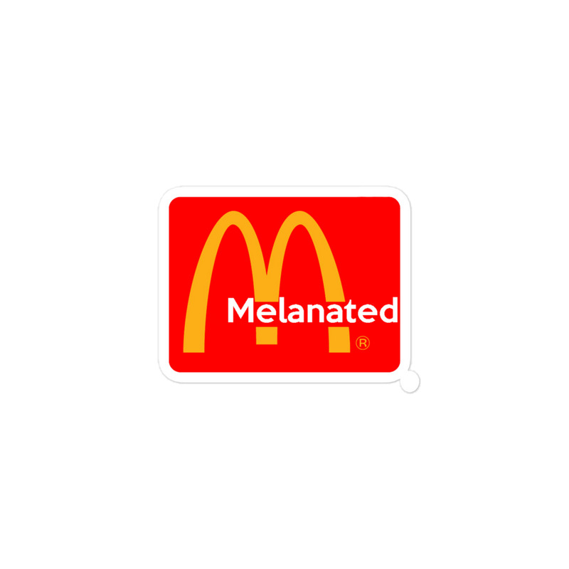McDonald's Spinoff Melanated Logo Bubble free stickers