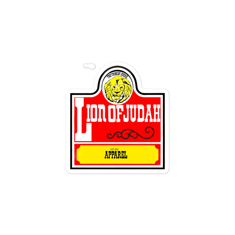 Lion Of Judah apparel Wendy's Spinoff Bubble free stickers