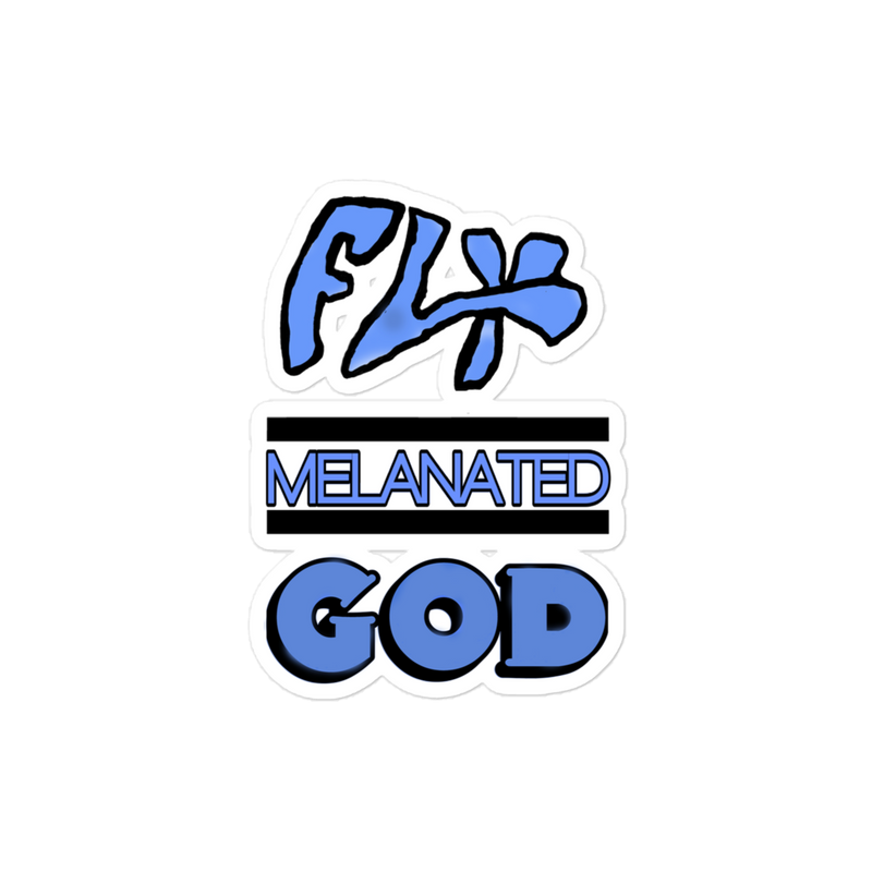 Fly Melanated God Bubble-free stickers