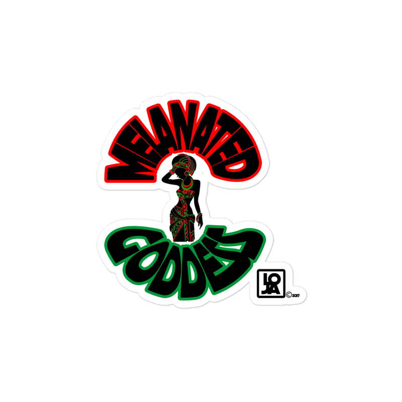 Melanated Goddess Design Bubble-free stickers