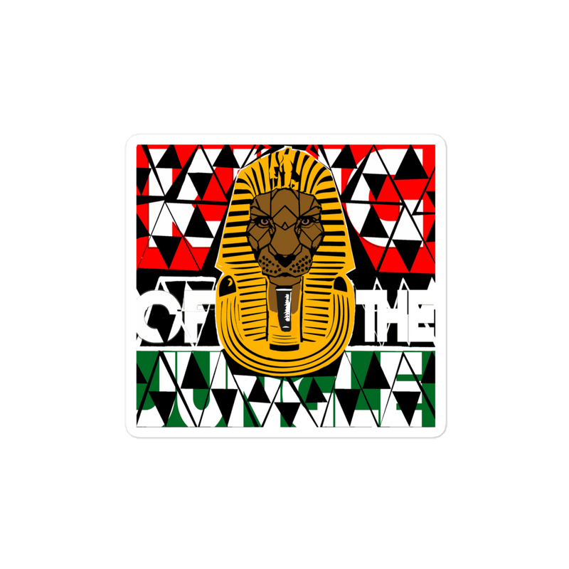 King of the jungle Bubble free stickers