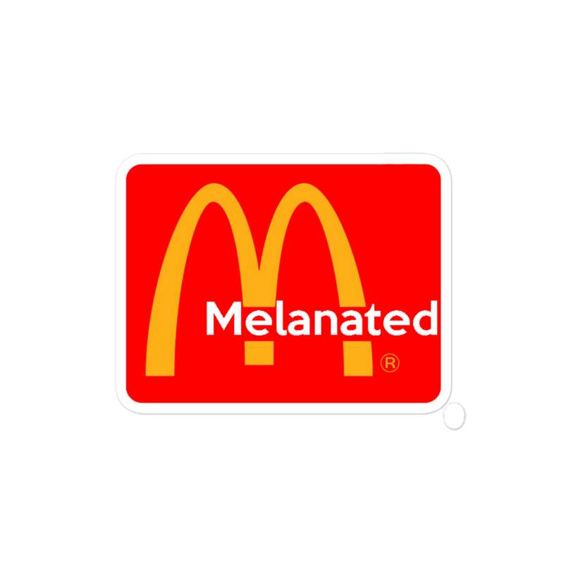McDonald's Spinoff Melanated Logo Bubble free stickers