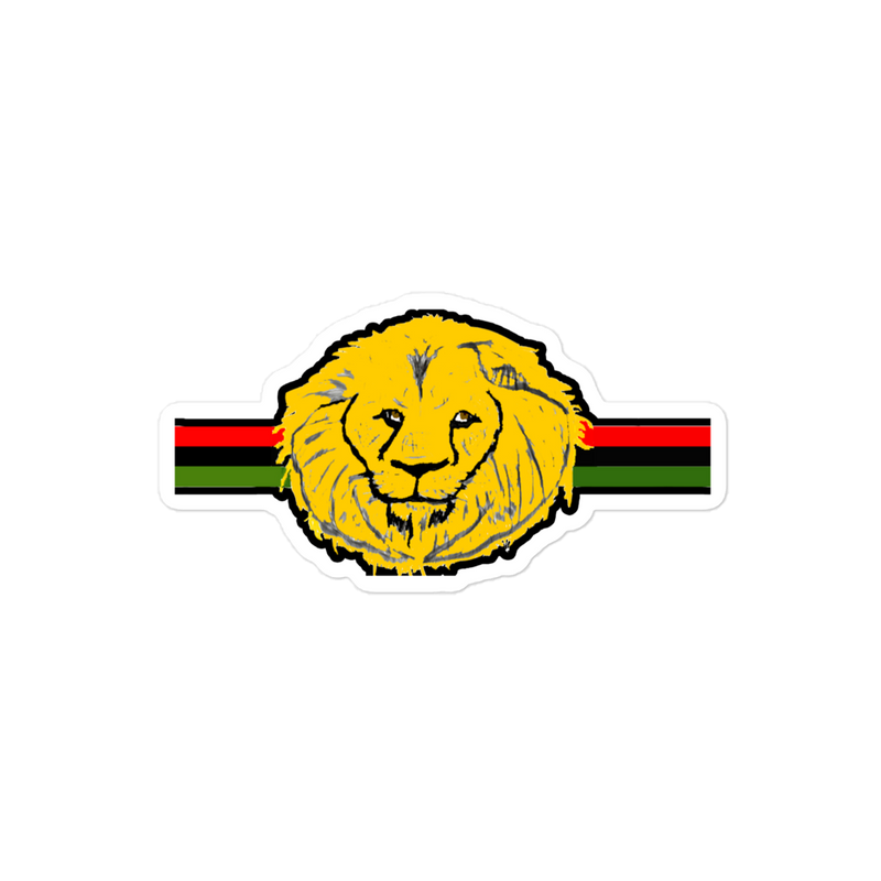 Lion head Design Bubble free stickers