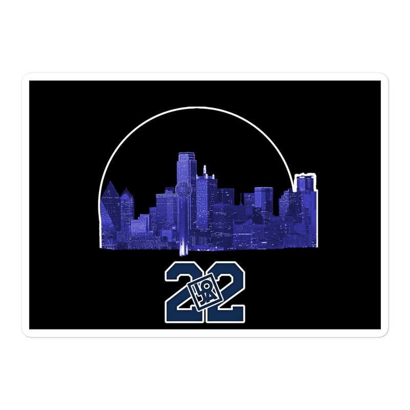 Dallas Texas Skyline Design Bubble-free stickers