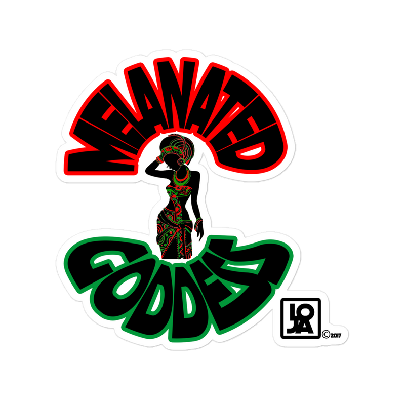 Melanated Goddess Design Bubble-free stickers