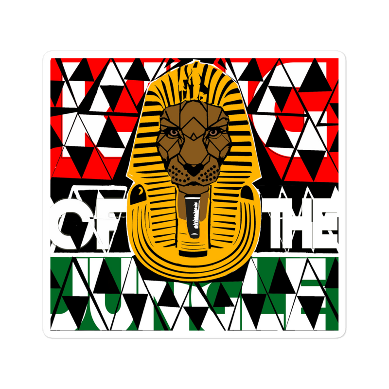 King of the jungle Bubble free stickers