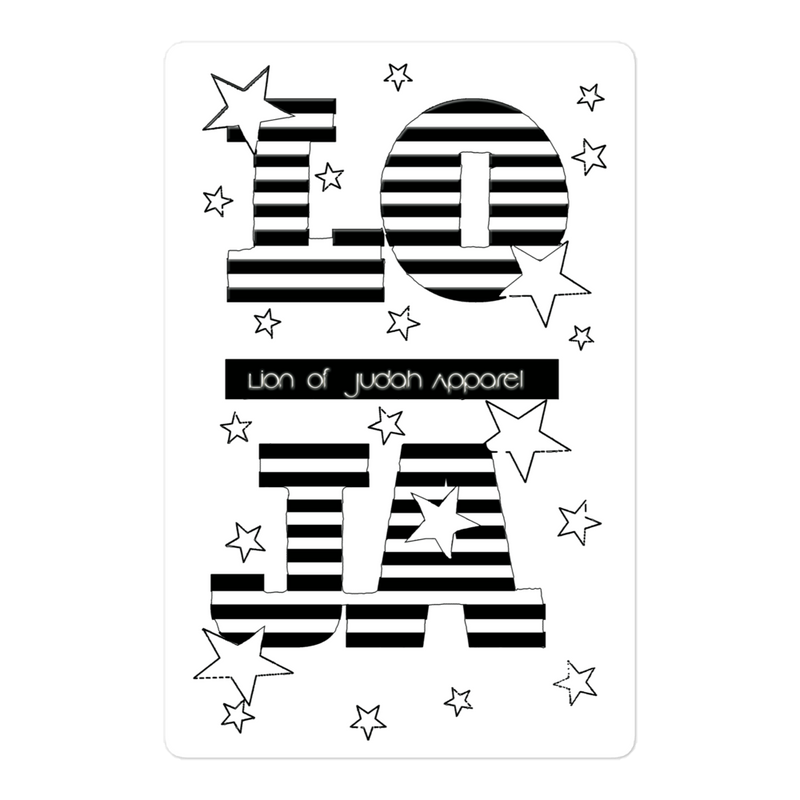 Lion Of Judah Apparel Stars Bubble-free stickers