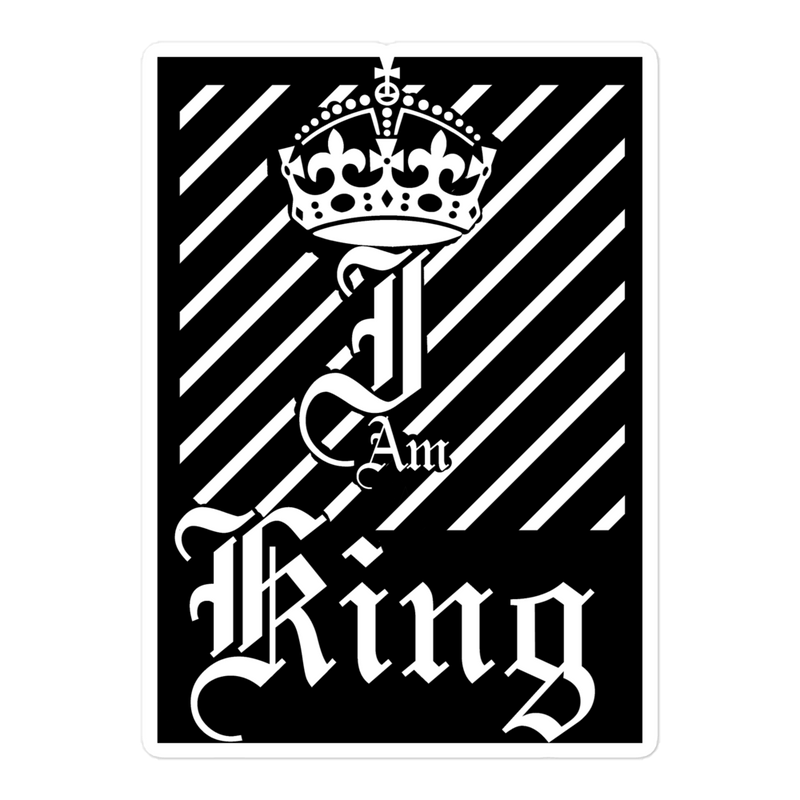 I am king Bubble free stickers
