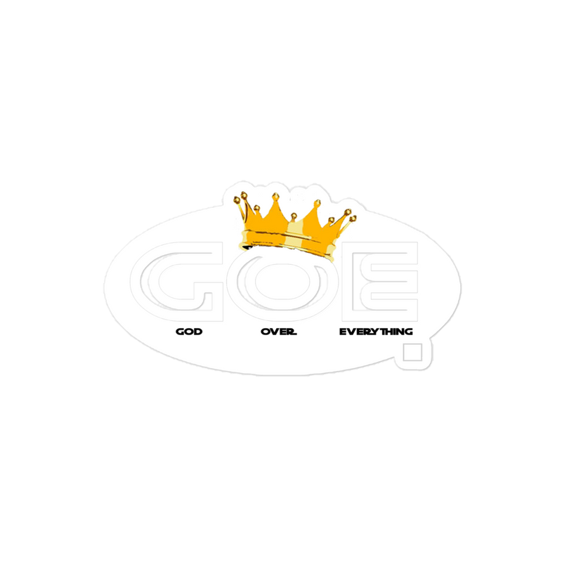 God Over Everything Design Bubble-free stickers