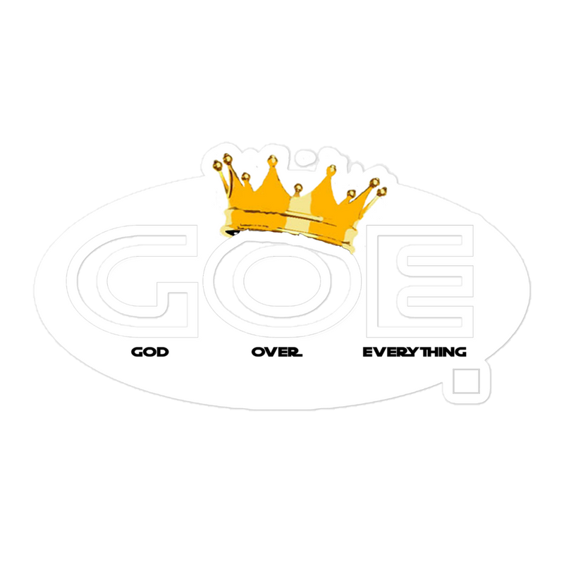 God Over Everything Design Bubble-free stickers