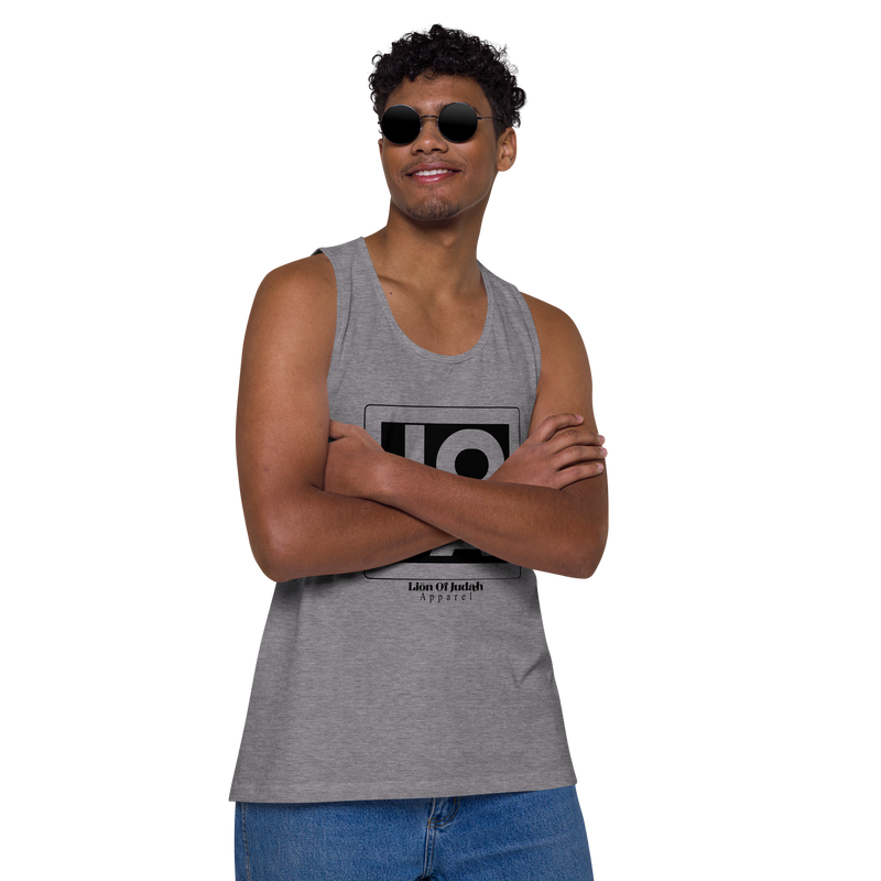 Lion Of Judah Apparel Black Design logo Men’s premium tank top